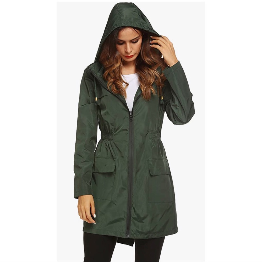 Waterproof Lightweight Jacket Hooded Raincoat